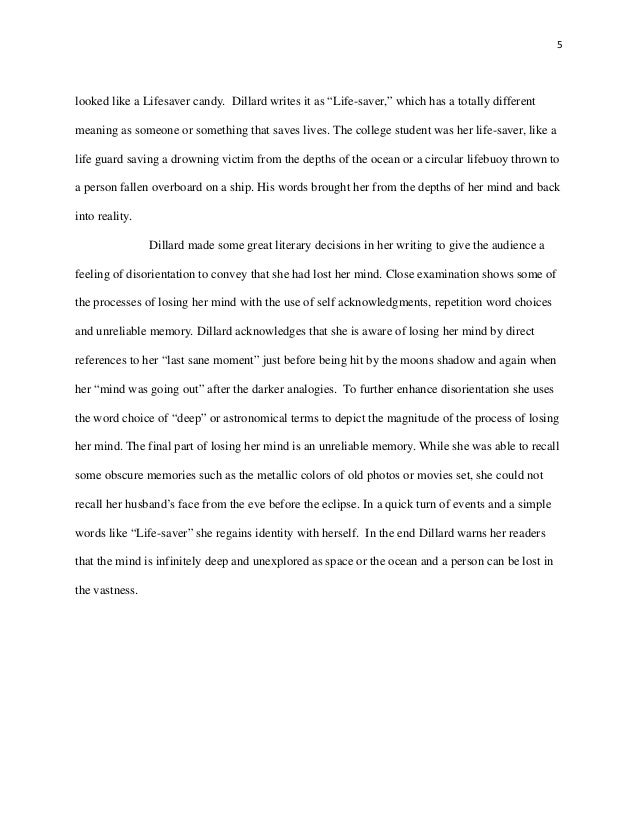 annie dillard essay total eclipse